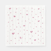 A Tini Bit Engaged | Pink Hearts Engagement Party スタンダードランチョンナプキン (正面)