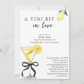 A Tini Bit In Love Lemon Martini Bridal Shower 招待状 (正面)