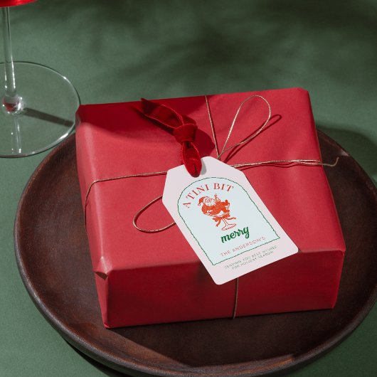 A Tini Bit Merry Christmas Santa Claus ギフトタグ