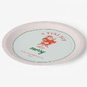 A Tini Bit Merry Christmas Santa Claus ペーパープレート (アングル)