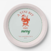 A Tini Bit Merry Christmas Santa Claus ペーパープレート (正面)