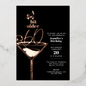 A Tini Bit Olde 60th誕生日カクテルパーティー 箔招待状 (正面)