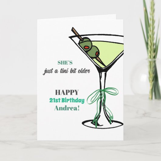 A Tini Bit Older 21st Birthday  カード (正面)