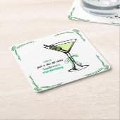 A Tini Bit Older 21st Birthday Party スクエアペーパーコースター (アングル)