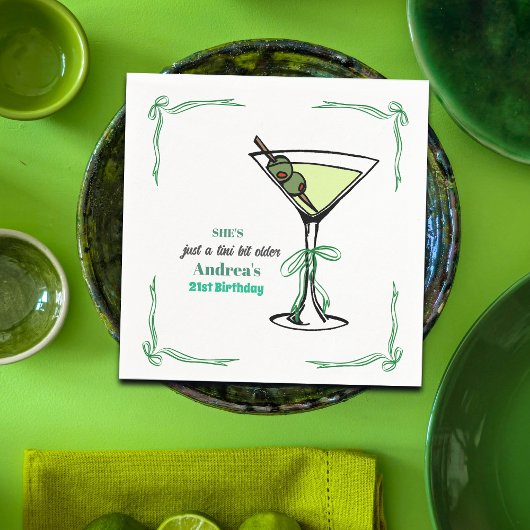 A Tini Bit Older 21st Birthday Party スタンダードカクテルナプキン