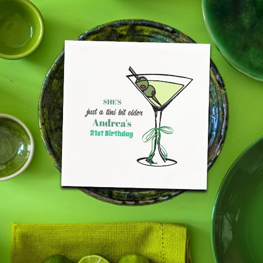 A Tini Bit Older 21st Birthday Party スタンダードカクテルナプキン