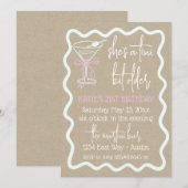 A Tini Bit Older Birthday Martini 21st Birthday 招待状 (正面/裏面)