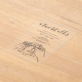 A Tini Bit Older Birthday Party Hand Drawn Doodles アクリル招待状 (レイダウン)