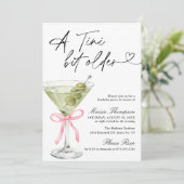 A Tini Bit Older Birthday Party Olive Martini 招待状 (スタンド正面)