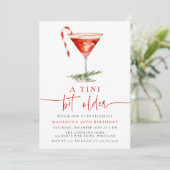 A Tini Bit Older Candy Cane Martini Birthday Party 招待状 (スタンド正面)