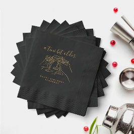 A Tini Bit Older Cheers Martini Birthday Party 箔ナプキン