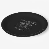 A Tini Bit Older Chic Black Cocktai Birthday Party ペーパープレート (アングル)