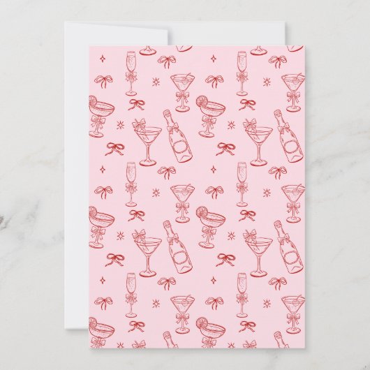 A Tini Bit Older Coquette Cherry Martini Birthday 招待状 (裏面)