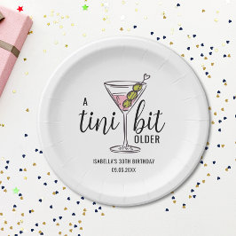 A Tini Bit Older Cute Pink Martini Themed Birthday ペーパープレート