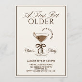 A Tini Bit Older Espresso Martini 30th Birthday 招待状 (正面)