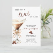 A Tini Bit Older Espresso Martini 50th Birthday 招待状 (スタンド正面)
