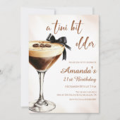 A Tini Bit Older Espresso Martini Birthday 招待状 (正面)
