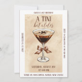A Tini Bit Older Espresso Martini Birthday Party 招待状 (正面)