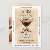 A Tini Bit Older Espresso Martini Birthday Party 招待状 (正面/裏面)