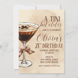 A Tini Bit Older Espresso Martini Birthday Party 招待状