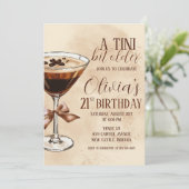 A Tini Bit Older Espresso Martini Birthday Party 招待状 (スタンド正面)