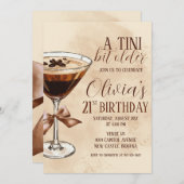A Tini Bit Older Espresso Martini Birthday Party 招待状 (正面/裏面)