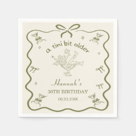 A Tini Bit Older Espresso Martini Bow Birthday  スタンダードカクテルナプキン