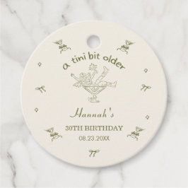 A Tini Bit Older Espresso Martini Bow Birthday フェイバータグ