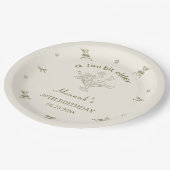 A Tini Bit Older Espresso Martini Bow Birthday ペーパープレート (アングル)