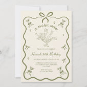 A Tini Bit Older Espresso Martini Bow Birthday  招待状 (正面)