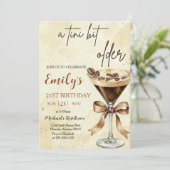 A Tini Bit Older Expresso Martini Birthday Party 招待状 (スタンド正面)