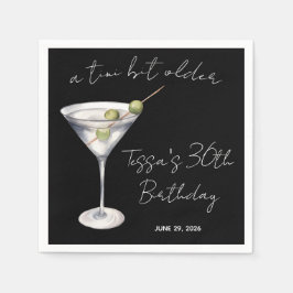 A Tini Bit Older, Martiniをテーマにした誕生日パーティー スタンダードカクテルナプキン