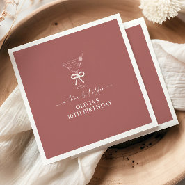 A Tini Bit Older Martiniをテーマにした誕生日パーティー スタンダードカクテルナプキン