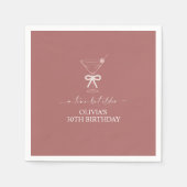 A Tini Bit Older Martiniをテーマにした誕生日パーティー スタンダードカクテルナプキン (正面)