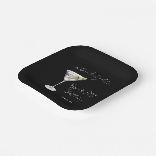 A Tini Bit Older, Martiniをテーマにした誕生日パーティー ペーパープレート (傾斜あり)