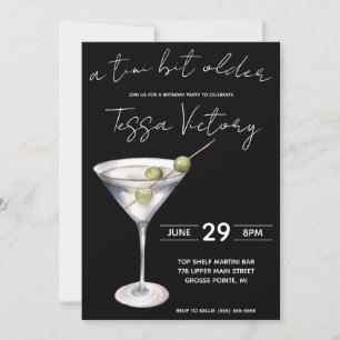 A Tini Bit Older, Martiniをテーマにした誕生日パーティー 招待状