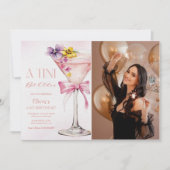 A Tini Bit Older Martini 21st Birthday Party Photo 招待状 (正面)