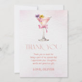 A Tini Bit Older Martini 30th Birthday Party サンキューカード (正面)