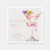 A Tini Bit Older Martini 30th Birthday Party  スタンダードカクテルナプキン (正面)