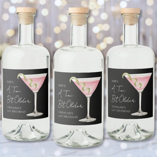 A Tini Bit Older Martini Birthday リキュールボトルラベル