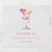 A Tini Bit Older Martini Birthday Party スパークリングワインラベル (シングルラベル)