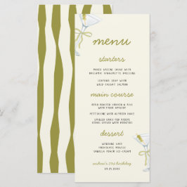 A Tini Bit Older Martini Birthday Party Menu メニュー