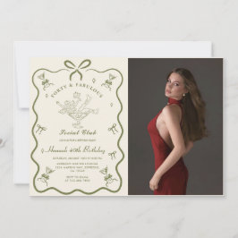 A Tini Bit Older Martini Bow Forty Birthday Photo 招待状