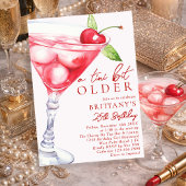 A Tini Bit Older Martini Cocktail Birthday For Her 招待状