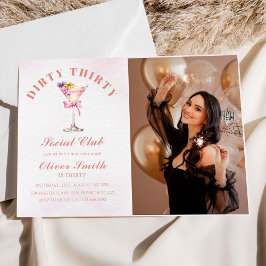 A Tini Bit Older Martini Dirty Thirty Birthday  招待状