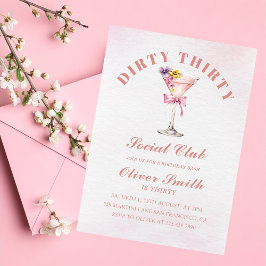 A Tini Bit Older Martini Dirty Thirty Birthday 招待状