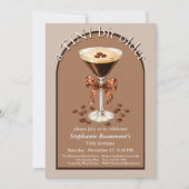 A Tini Bit Older Martini Espresso Brown Arch 30th 招待状 (正面)