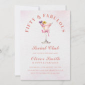 A Tini Bit Older Martini Fifty & Fabulous Birthday 招待状 (正面)
