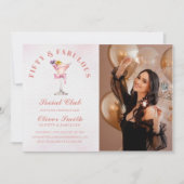 A Tini Bit Older Martini Fifty & Fabulous Birthday 招待状 (正面)