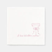 A tini bit older, Martini glass, Birthday, pink スタンダードカクテルナプキン (正面)